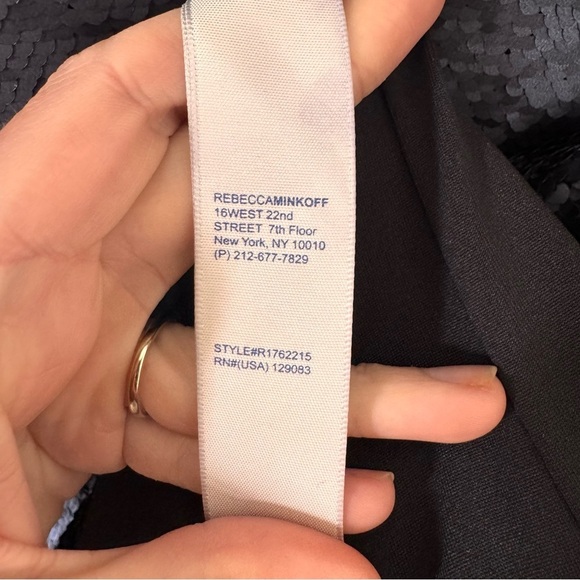 Rebecca Minkoff Claire Sequin Mini Shift Dress Blue Size XS - Picture 10 of 11